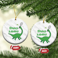 Funny Tennis Dinosaur Tennis Lover Ceramic Ornament Gift For Tennis Fans - Wonder Print Shop