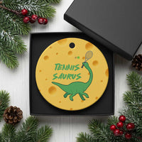 Funny Tennis Dinosaur Tennis Lover Ceramic Ornament Gift For Tennis Fans - Wonder Print Shop