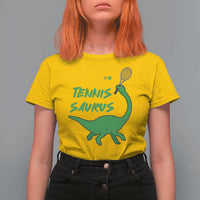Funny Tennis Dinosaur Tennis Lover T Shirt For Women Gift For Tennis Fans - Wonder Print Shop