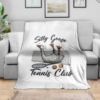 Funny Silly Goose Tennis Club Throw Blanket Tennis Lover Gift - Wonder Print Shop