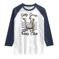 Funny Silly Goose Tennis Club Raglan Shirt Tennis Lover Gift - Wonder Print Shop