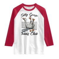 Funny Silly Goose Tennis Club Raglan Shirt Tennis Lover Gift - Wonder Print Shop