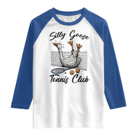 Funny Silly Goose Tennis Club Raglan Shirt Tennis Lover Gift - Wonder Print Shop