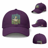 Silly Goose Playing Tennis Baseball Cap Funny Bird Getting Hit By Ball