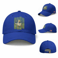 Silly Goose Playing Tennis Baseball Cap Funny Bird Getting Hit By Ball