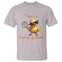 Funny Cute Duck Playing Tennis T Shirt Ducking Awesome - Wonder Print Shop