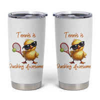 Funny Cute Duck Playing Tennis Tumbler Cup Ducking Awesome - Wonder Print Shop