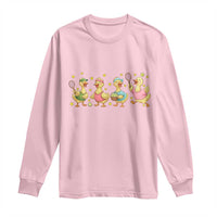 Funny Duck Playing Tennis Long Sleeve Shirt Farm Animal Lover - Wonder Print Shop