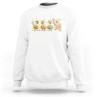 Funny Duck Playing Tennis Sweatshirt Farm Animal Lover - Wonder Print Shop