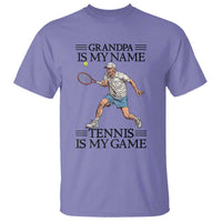 Grandpa Is My Name Tennis Is My Game T Shirt Funny Tennis Quote - Wonder Print Shop