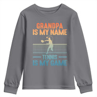 Funny Grandpa Tennis Quote Youth Sweatshirt Tennis Is My Game - Wonder Print Shop