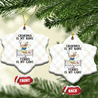 Funny Tennis Quote Ceramic Ornament Grandma Is My Name Tennis Is My Game - Wonder Print Shop
