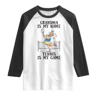 Funny Tennis Quote Raglan Shirt Grandma Is My Name Tennis Is My Game - Wonder Print Shop
