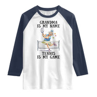 Funny Tennis Quote Raglan Shirt Grandma Is My Name Tennis Is My Game - Wonder Print Shop