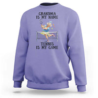 Funny Tennis Quote Sweatshirt Grandma Is My Name Tennis Is My Game - Wonder Print Shop
