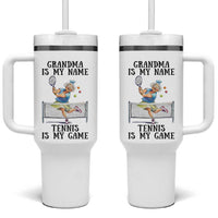 Funny Tennis Quote Tumbler With Handle Grandma Is My Name Tennis Is My Game - Wonder Print Shop