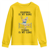 Funny Tennis Quote Youth Sweatshirt Grandma Is My Name Tennis Is My Game - Wonder Print Shop