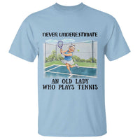Funny Grandma Tennis Player Gift T Shirt Never Underestimate An Old Lady - Wonder Print Shop
