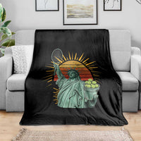 Funny Statue Of Liberty Tennis Player Throw Blanket Patriotic Sports Lover - Wonder Print Shop