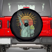 Funny Statue Of Liberty Tennis Player Spare Tire Cover Patriotic Sports Lover - Wonder Print Shop