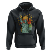 Funny Statue Of Liberty Tennis Player Hoodie Patriotic Sports Lover - Wonder Print Shop