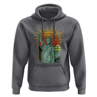 Funny Statue Of Liberty Tennis Player Hoodie Patriotic Sports Lover - Wonder Print Shop