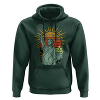 Funny Statue Of Liberty Tennis Player Hoodie Patriotic Sports Lover - Wonder Print Shop