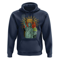 Funny Statue Of Liberty Tennis Player Hoodie Patriotic Sports Lover - Wonder Print Shop