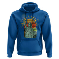 Funny Statue Of Liberty Tennis Player Hoodie Patriotic Sports Lover - Wonder Print Shop
