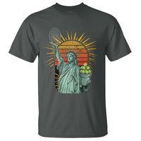 Funny Statue Of Liberty Tennis Player T Shirt Patriotic Sports Lover - Wonder Print Shop