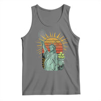 Funny Statue Of Liberty Tennis Player Tank Top Patriotic Sports Lover - Wonder Print Shop