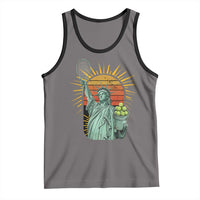 Funny Statue Of Liberty Tennis Player Tank Top Patriotic Sports Lover - Wonder Print Shop