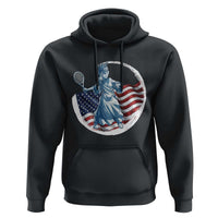 Funny Statue Of Liberty Tennis Player Hoodie USA Pride Female Tennis Gift - Wonder Print Shop