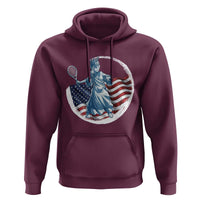 Funny Statue Of Liberty Tennis Player Hoodie USA Pride Female Tennis Gift - Wonder Print Shop
