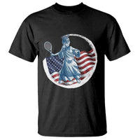 Funny Statue Of Liberty Tennis Player T Shirt USA Pride Female Tennis Gift - Wonder Print Shop