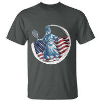 Funny Statue Of Liberty Tennis Player T Shirt USA Pride Female Tennis Gift - Wonder Print Shop