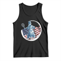 Funny Statue Of Liberty Tennis Player Tank Top USA Pride Female Tennis Gift - Wonder Print Shop