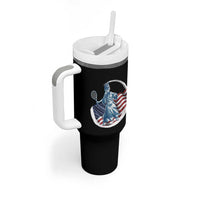 Funny Statue Of Liberty Tennis Player Tumbler With Handle USA Pride Female Tennis Gift - Wonder Print Shop