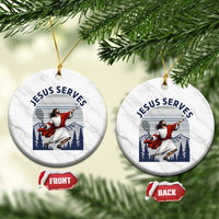 Christian Tennis Lover Gift Ceramic Ornament Funny Christian Gift - Wonder Print Shop