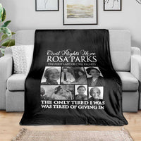 Rosa Parks Mother Of The Civil Rights Movement Throw Blanket Black History Salutes