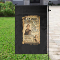 Vintage Newspaper Rosa Parks Garden Flag One Person Can Change The World Quote