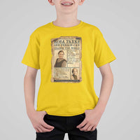 Vintage Newspaper Rosa Parks T Shirt For Kid One Person Can Change The World Quote
