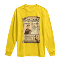 Vintage Newspaper Rosa Parks Long Sleeve Shirt One Person Can Change The World Quote