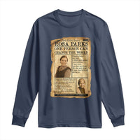 Vintage Newspaper Rosa Parks Long Sleeve Shirt One Person Can Change The World Quote