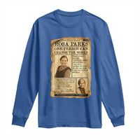 Vintage Newspaper Rosa Parks Long Sleeve Shirt One Person Can Change The World Quote
