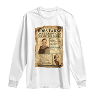 Vintage Newspaper Rosa Parks Long Sleeve Shirt One Person Can Change The World Quote