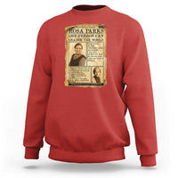 Vintage Newspaper Rosa Parks Sweatshirt One Person Can Change The World Quote