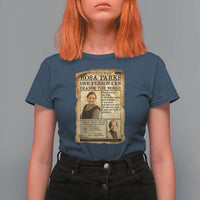 Vintage Newspaper Rosa Parks T Shirt For Women One Person Can Change The World Quote