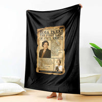 Vintage Newspaper Rosa Parks Throw Blanket Civil Rights Hero