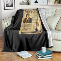Vintage Newspaper Rosa Parks Throw Blanket Civil Rights Hero